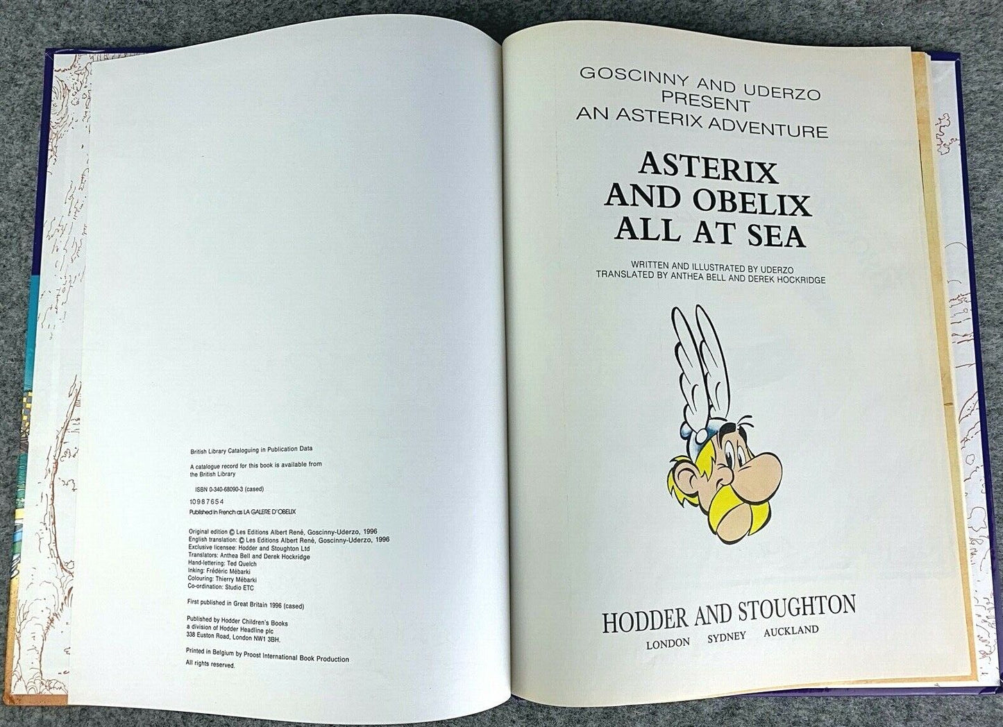 Asterix and Obelix All at Sea Hodder 1996 1st UK Edition Hardback Book EO Comic