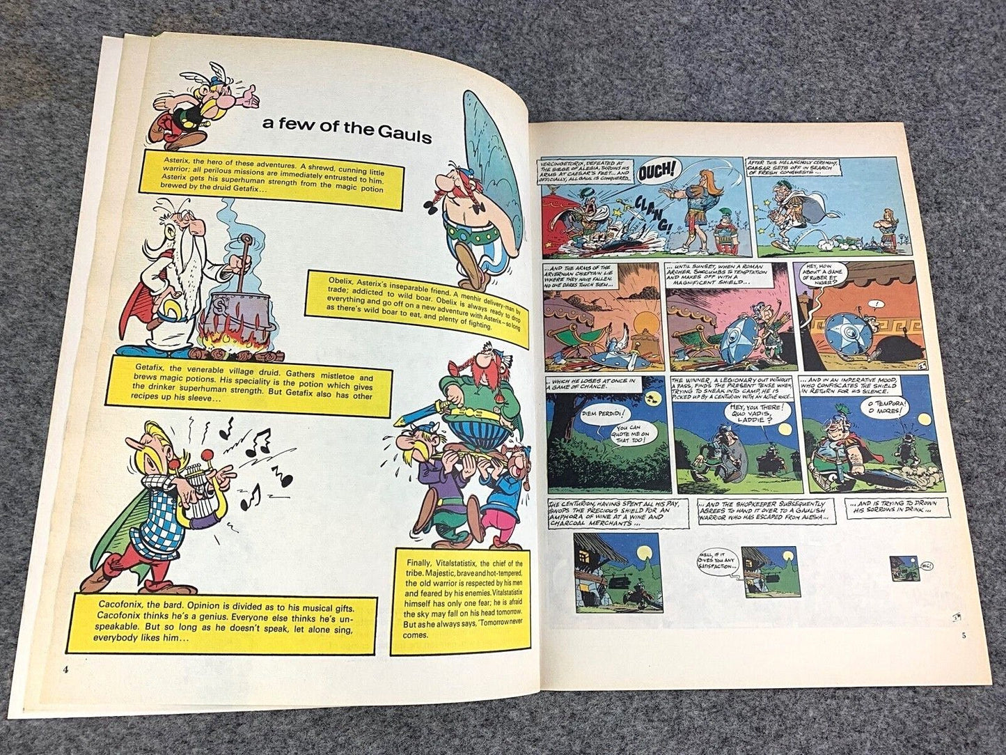 Asterix & the Chieftain's Shield - 1970/80s Hodder/Dargaud UK Edition Paperback Book Uderzo