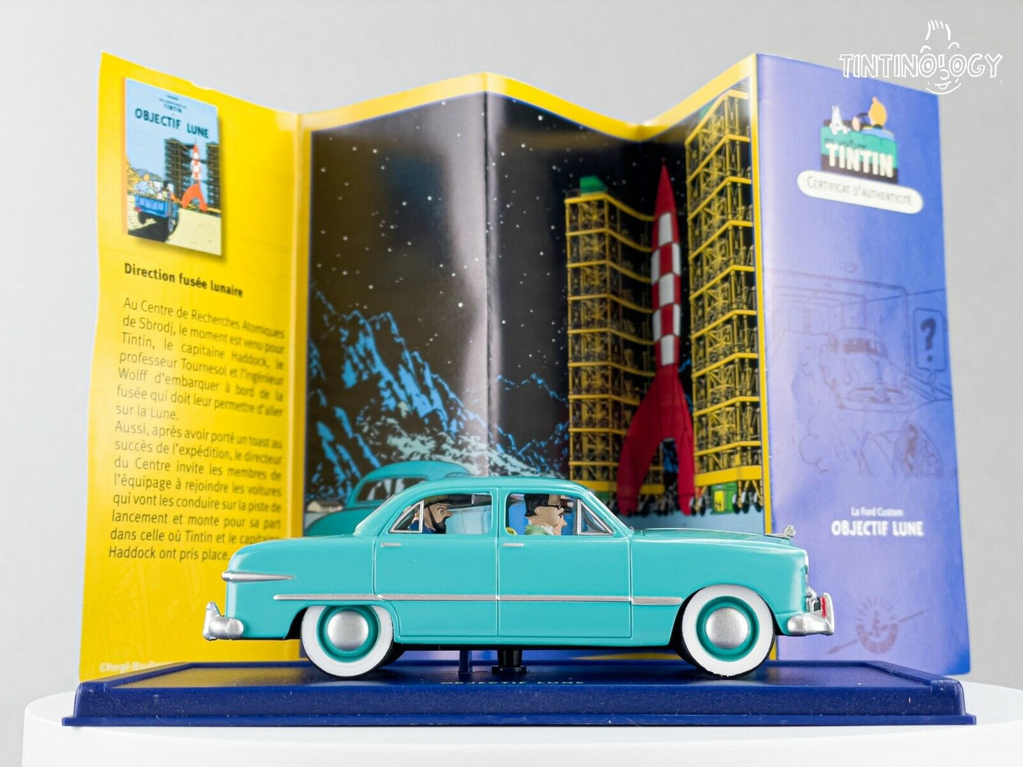 ATLAS TINTIN CAR # 49 Ford Custom - Destination Moon Herge model car 1/43 Scale