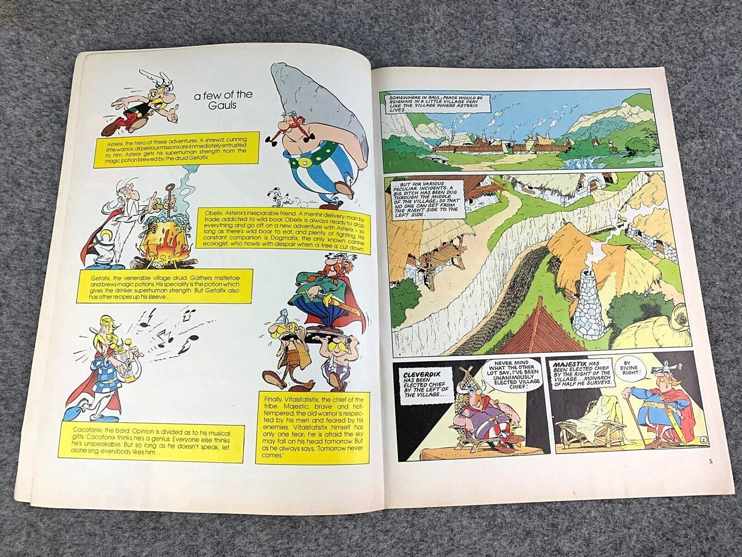 Asterix & the Great Divide - 1987 Hodder/Dargaud UK Edition PB Book EO Uderzo