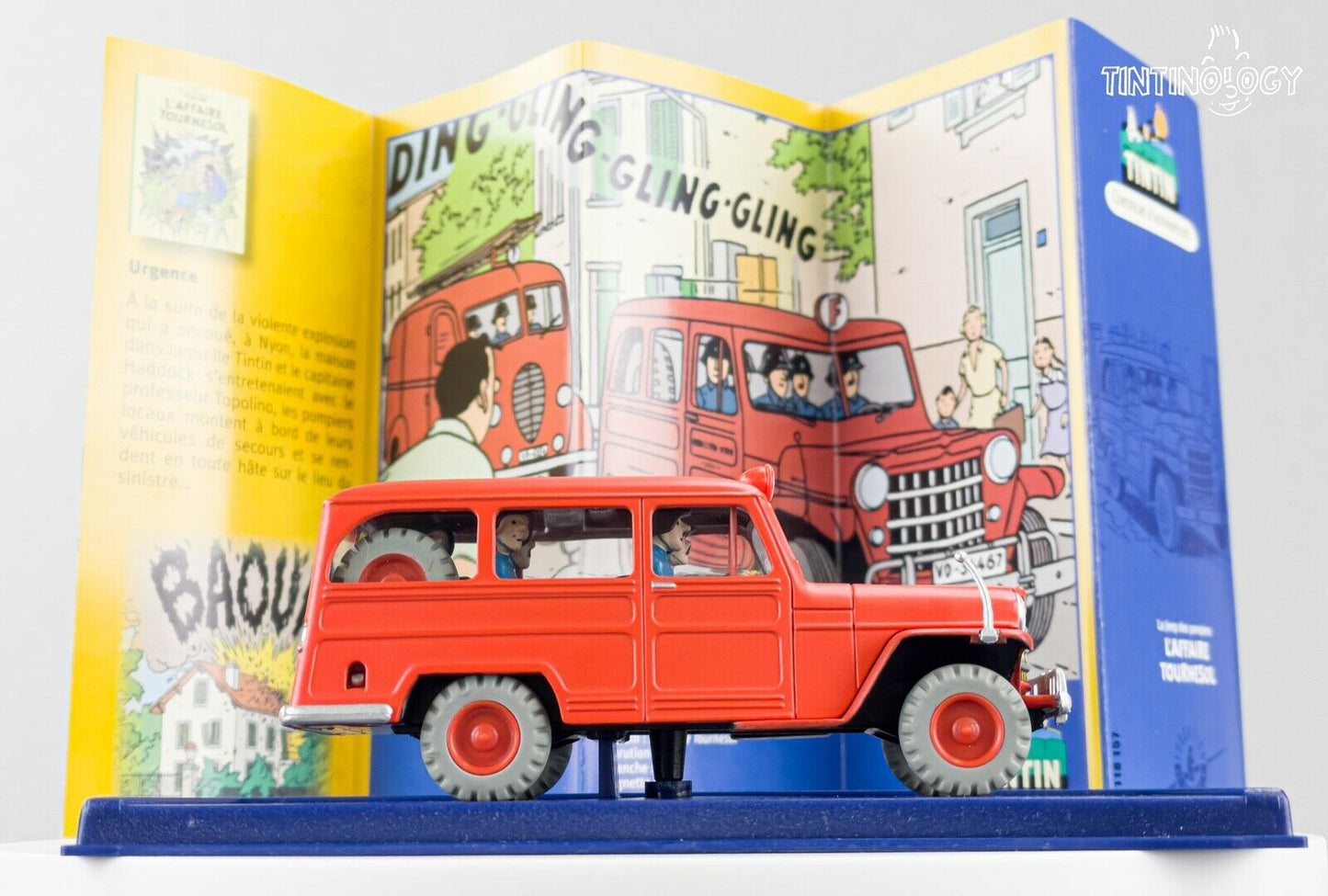 ATLAS TINTIN CAR # 57 Jeep Overland - Calculus Affair Herge model car 1/43 Scale