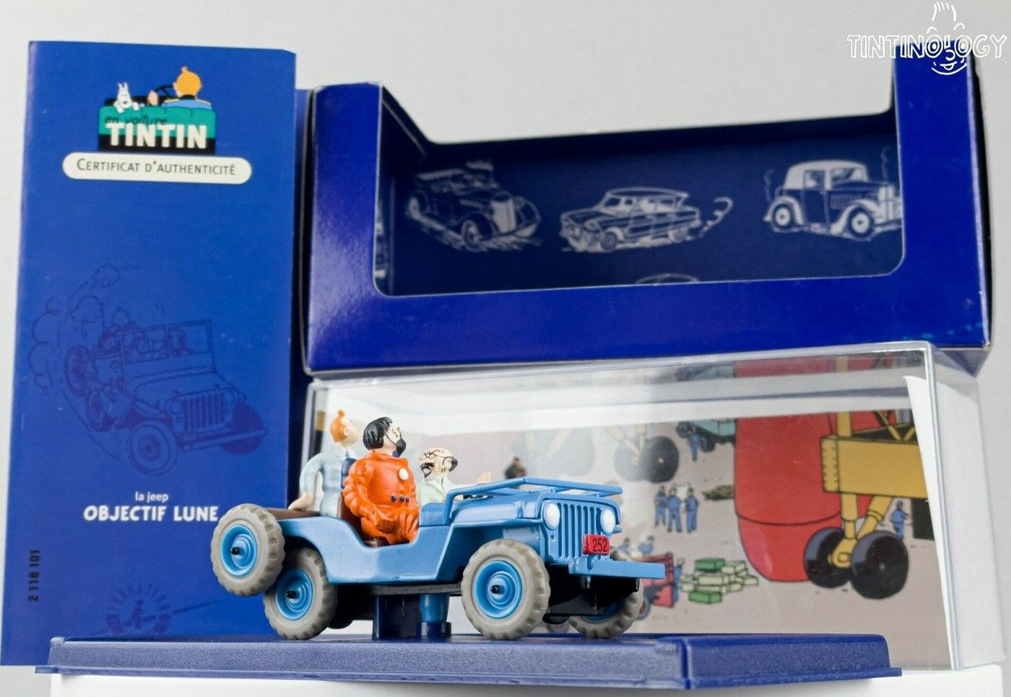 ATLAS TINTIN CAR # 1 Willys Jeep - Destination Moon Herge model car 1/43 Scale