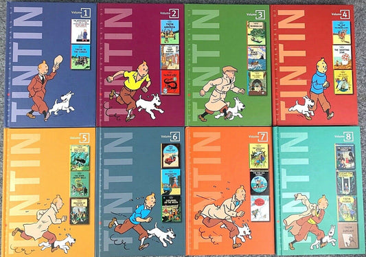 Egmont 2011 Hardback A5 3 in 1 Tintin Book Collection Full Set 8
