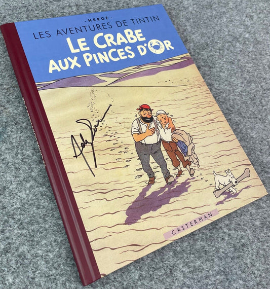 Crab Aux Pinces D' Or 80 Years Haddock Signed by Andy Serkis 1st Edition Tintin