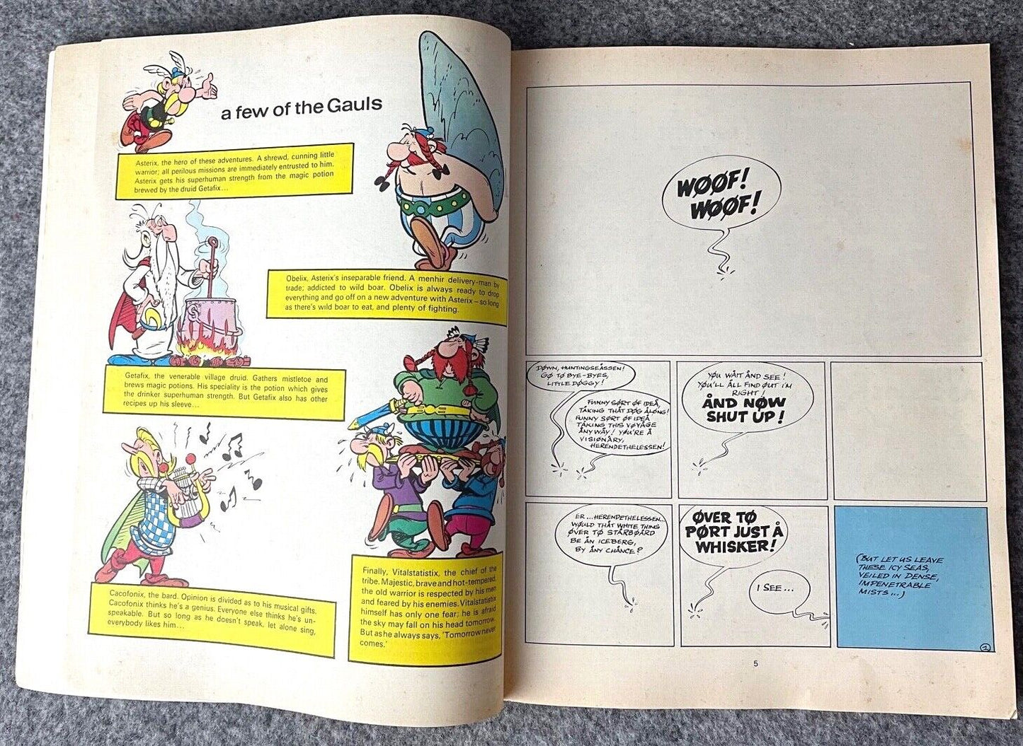 Asterix & the Great Crossing - 1970/80s Hodder/Dargaud UK Edition Paperback Book Uderzo