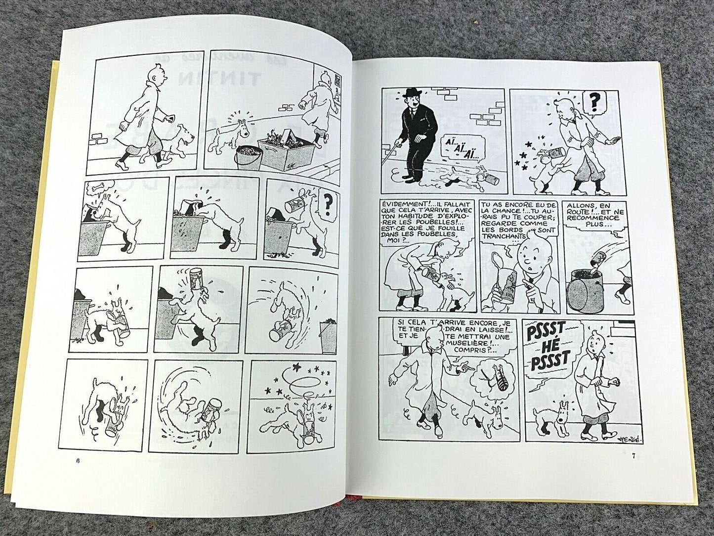 Rare B&W MINI Facsimile 1st Edition Tintin Books 1980s French FULL SET of 8