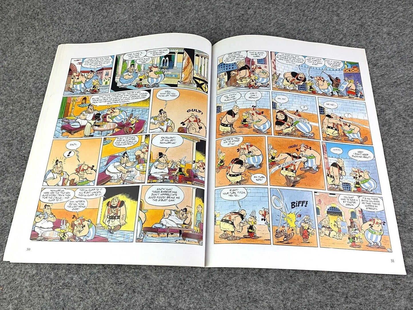 Asterix the Gladiator - 2000s Orion/Sphere UK Edition Paperback Book EO Uderzo