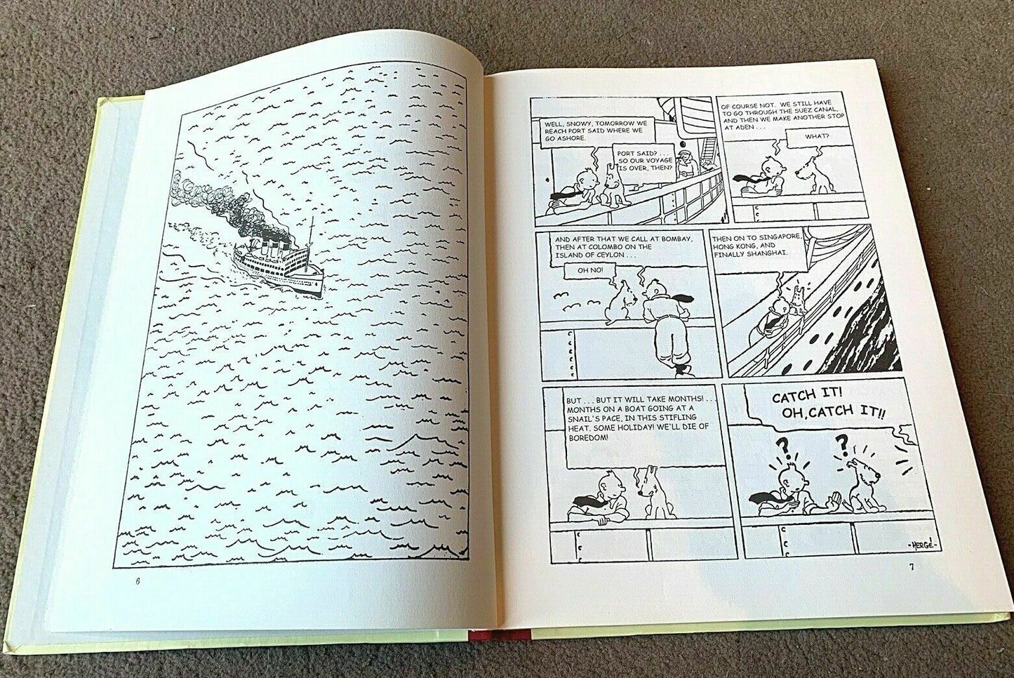 CIGARS OF THE PHARAOH Last Gasp 2006 1st Facsimile Edition Hardback B&W Tintin Book EO