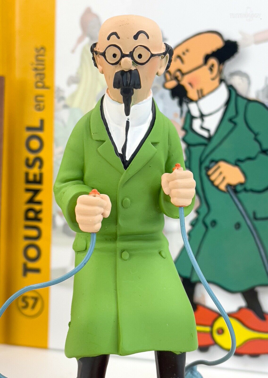 Tintin Figurines Officielle # 57 Calculus on Motorskates Herge model Figure