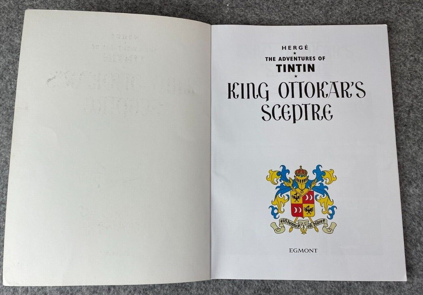 King Ottokar's Sceptre Tintin Book Egmont UK Paperback Edition