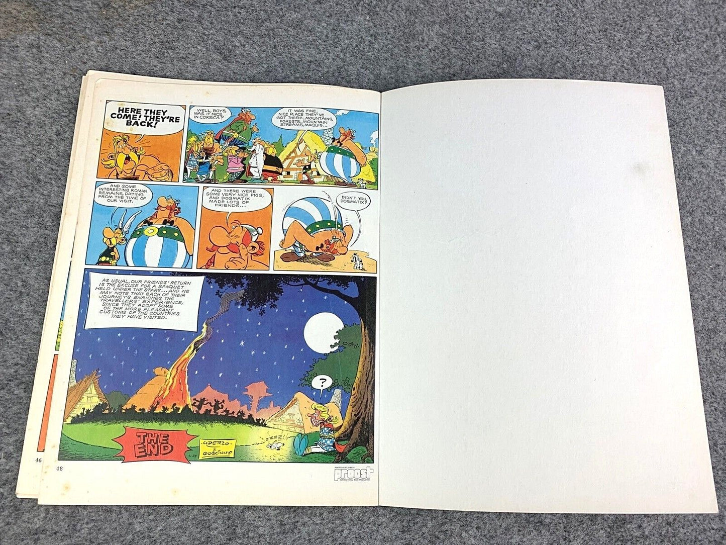 Asterix in Corsica - 1970/80s Hodder/Dargaud UK Edition Paperback Book Uderzo