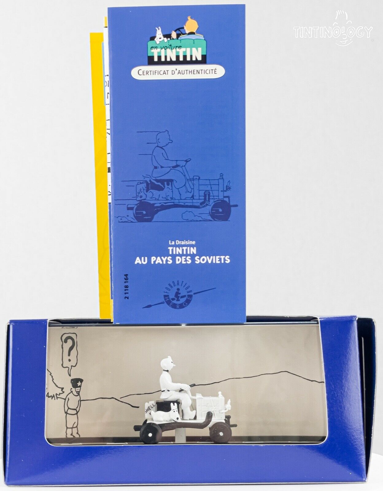 ATLAS TINTIN CAR # 64 La Draisine Land of Soviets Soviets Herge model car 1/43