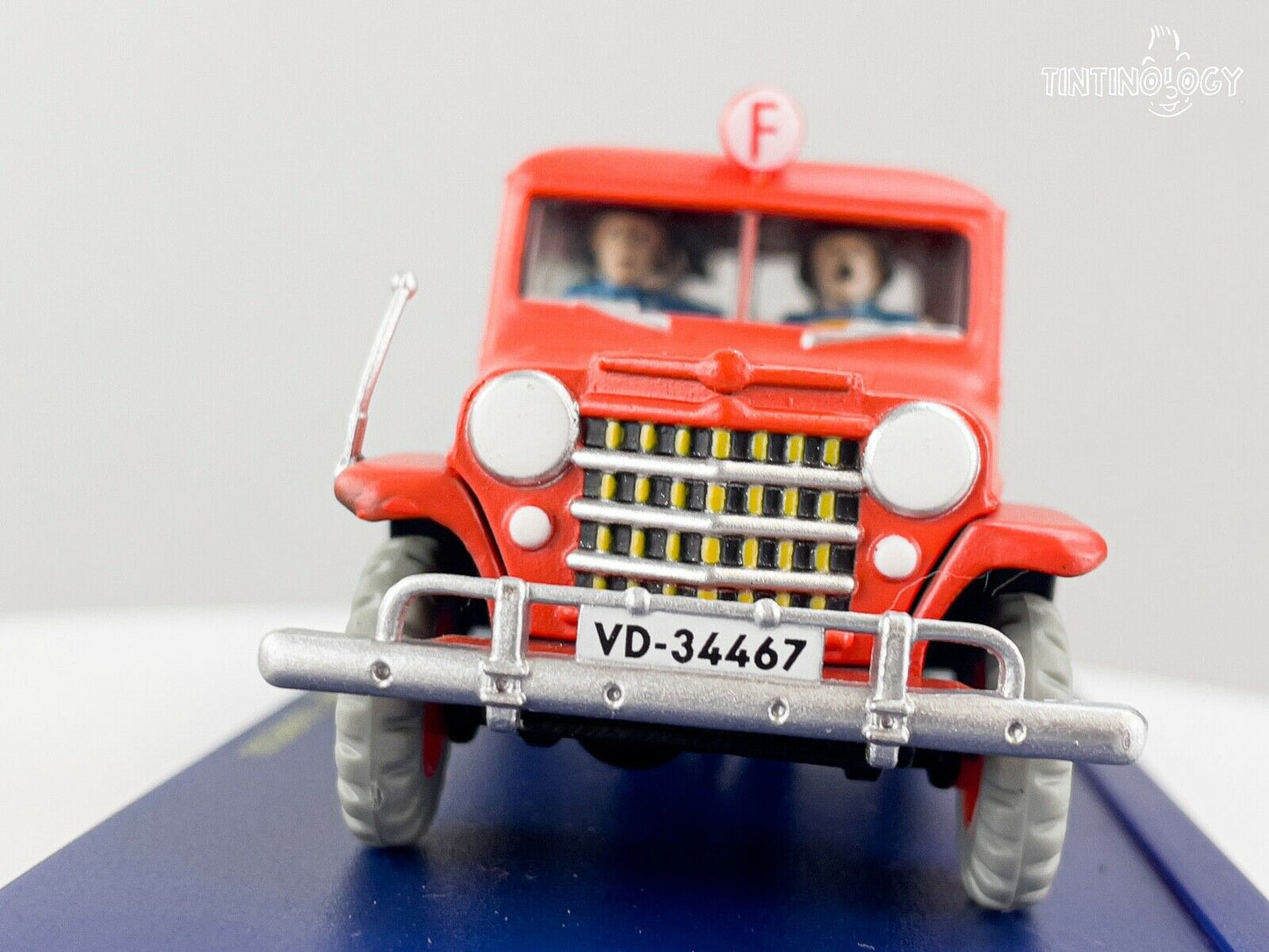 ATLAS TINTIN CAR # 57 Jeep Overland - Calculus Affair Herge model car 1/43 Scale