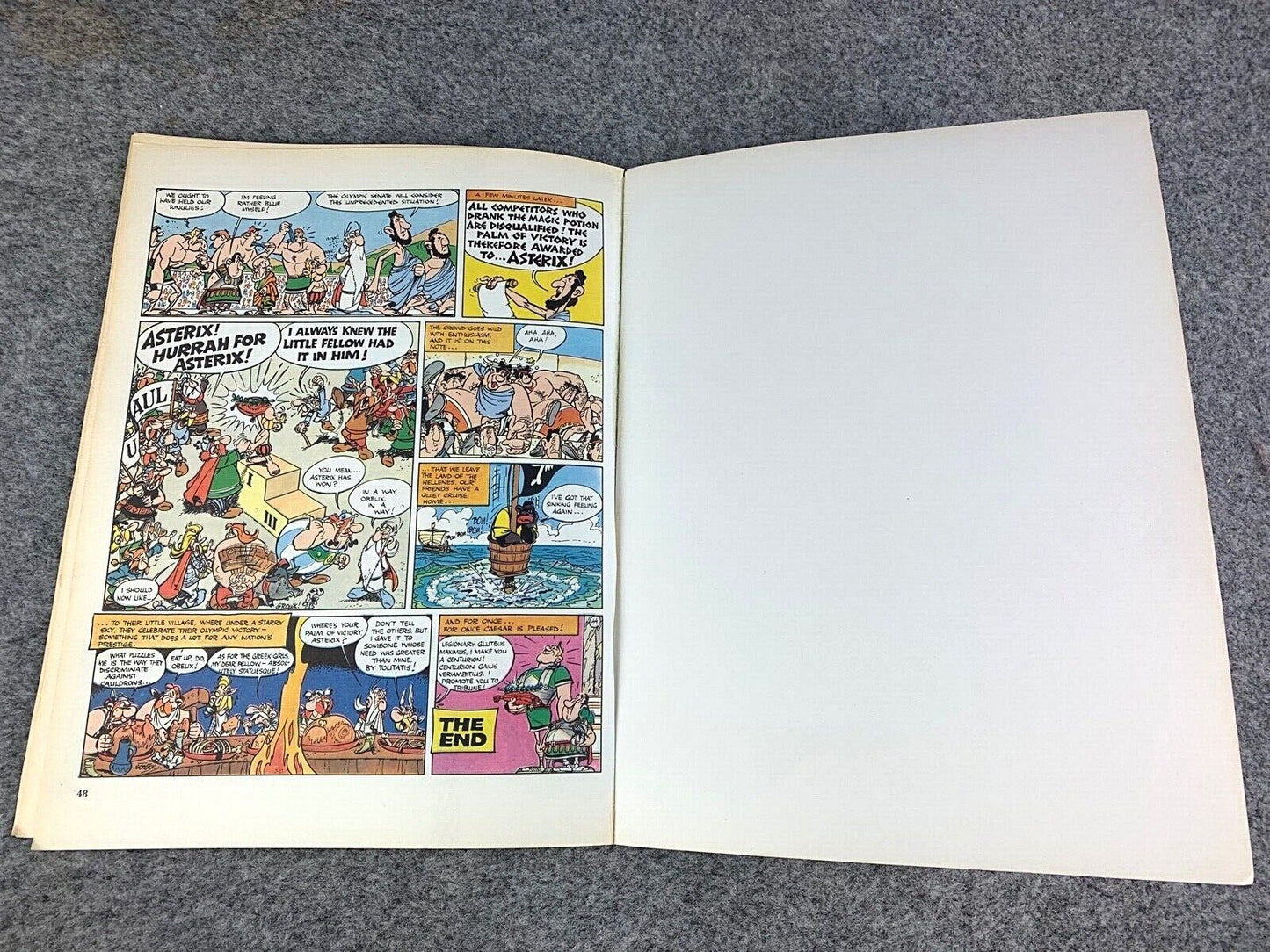Asterix & the Olympic Games - 1970/80s Hodder/Dargaud UK Edition Paperback Book Uderzo