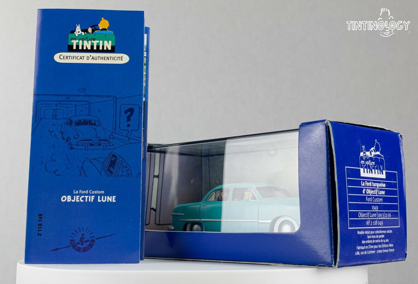 ATLAS TINTIN CAR # 49 Ford Custom - Destination Moon Herge model car 1/43 Scale