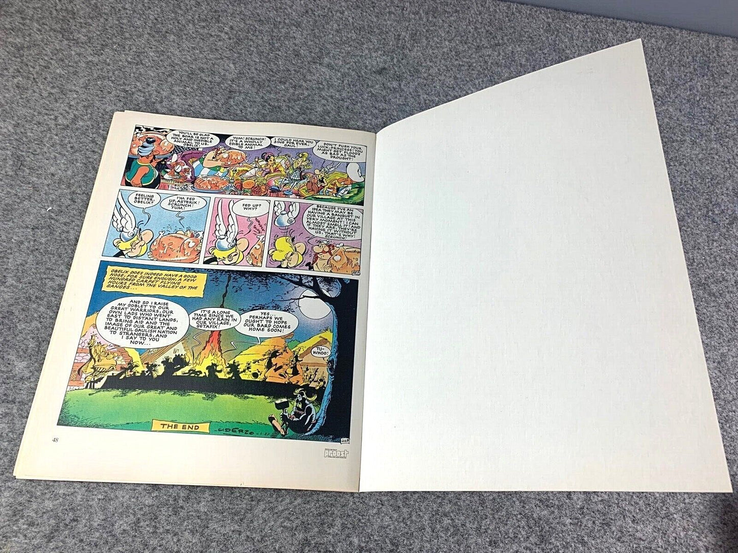 Asterix & the Magic Carpet - 1970/80s Hodder/Dargaud UK Edition Paperback Book Uderzo