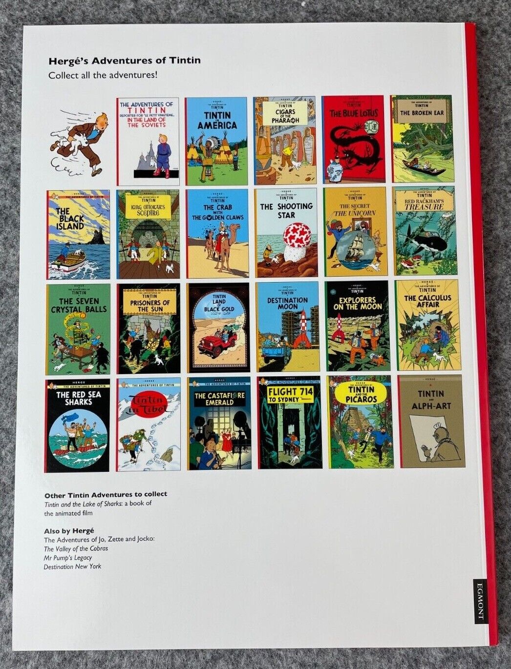 The Crab with the Golden Claws Tintin Book Egmont UK Paperback Edition