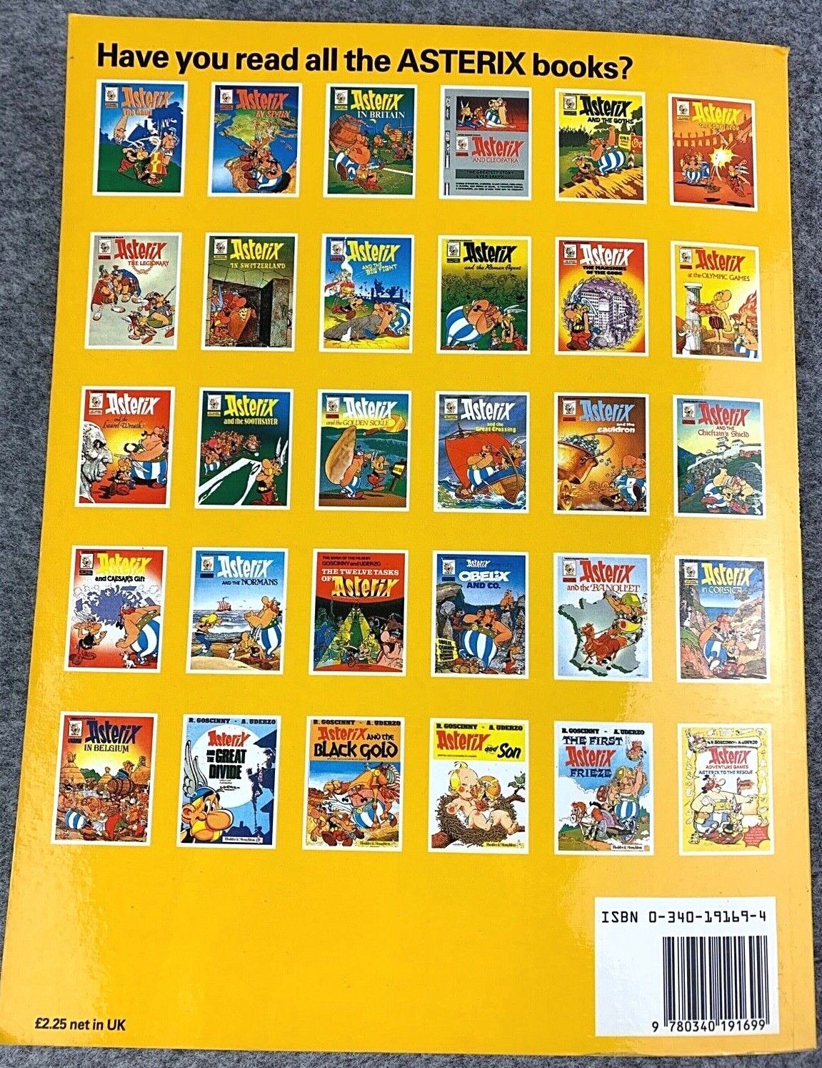 Asterix & the Olympic Games - 1970/80s Hodder/Dargaud UK Edition Paperback Book Uderzo