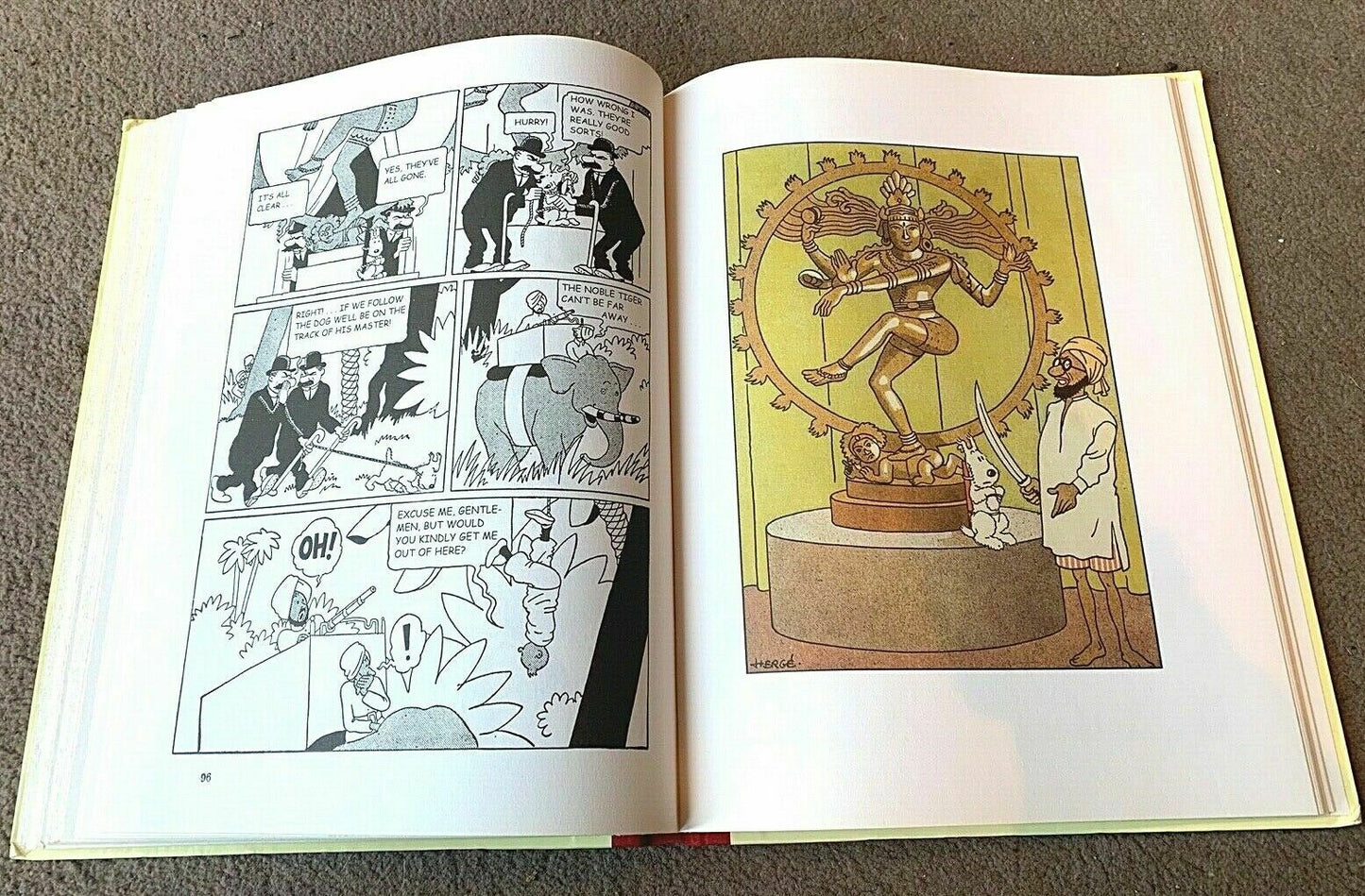 CIGARS OF THE PHARAOH Last Gasp 2006 1st Facsimile Edition Hardback B&W Tintin Book EO