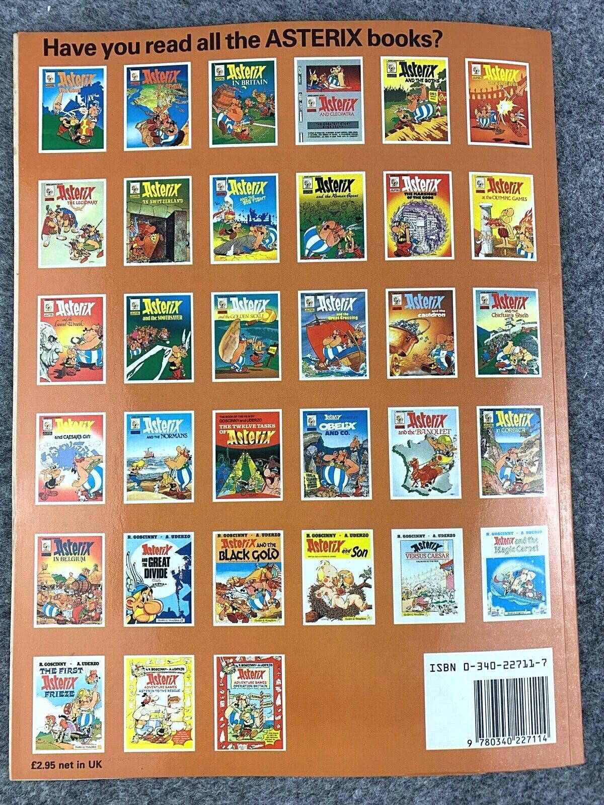 Asterix & the Cauldron - 1970/80s Hodder/Dargaud UK Edition Paperback Book Uderzo