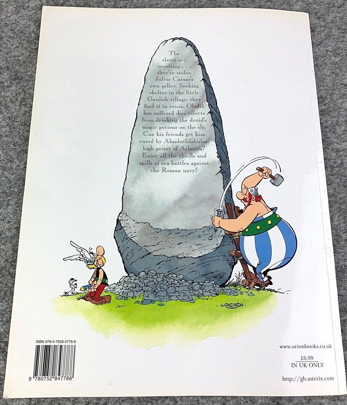 Asterix & Obelix All At Sea - 2000s Orion/Sphere UK Edition Paperback Book EO Uderzo