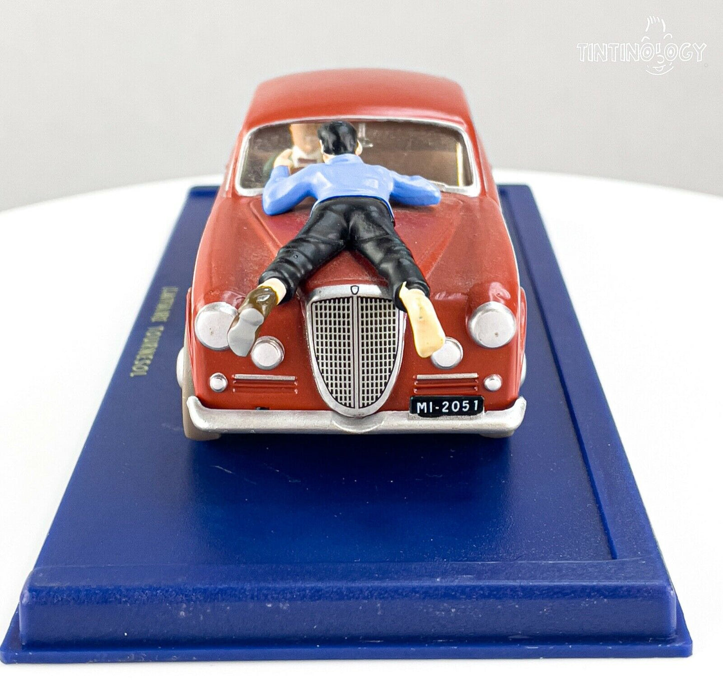 ATLAS TINTIN CAR # 26 Lancia Aurelia Calculus Herge model 1/43 Scale Voiture