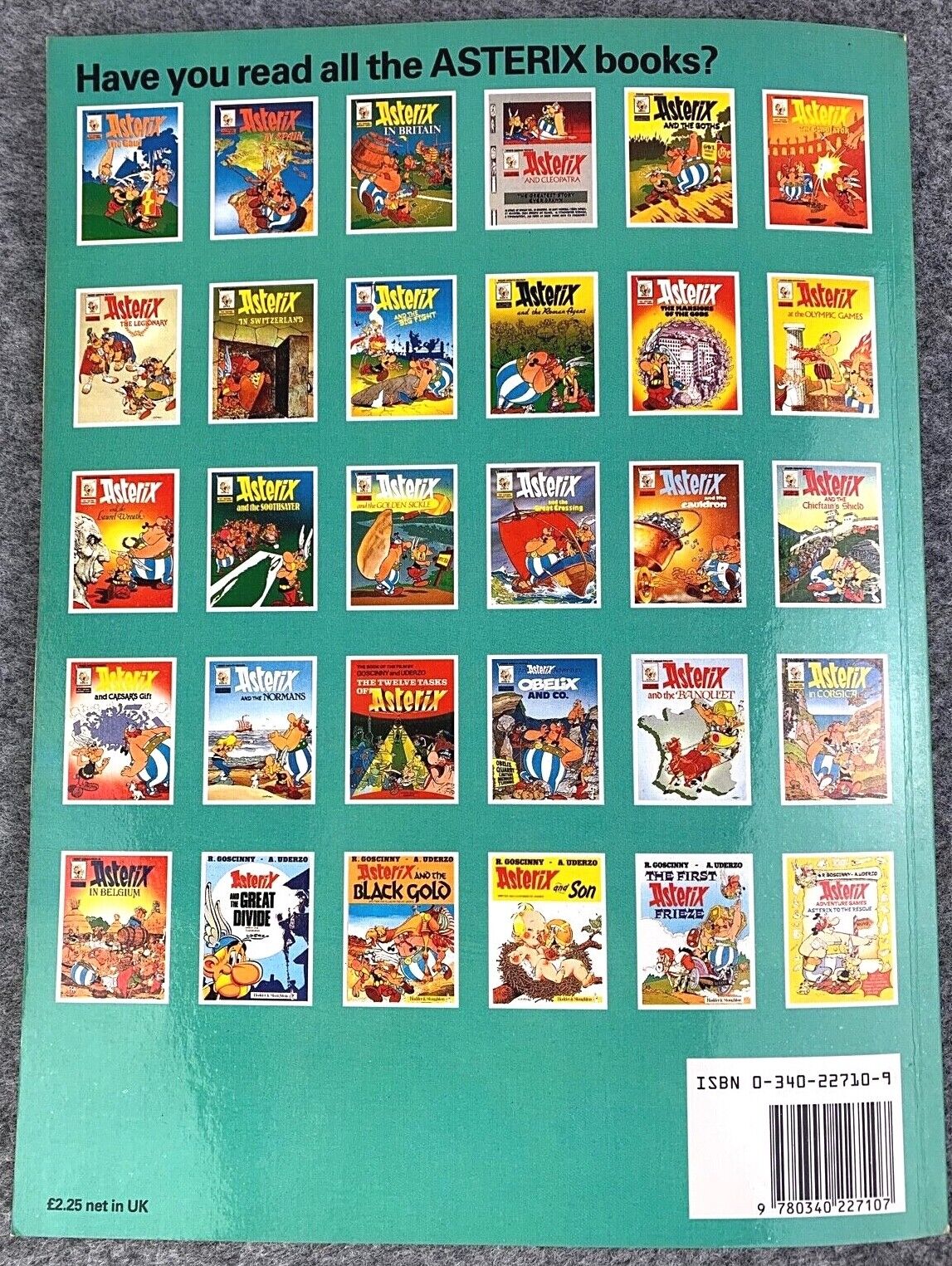 Asterix & the Chieftain's Shield - 1970/80s Hodder/Dargaud UK Edition Paperback Book Uderzo