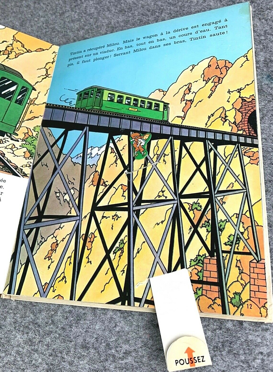 TINTIN POP UP BOOK: TEMPLE DU SOLEIL Hallmark 1969 1st Edition EO HOP by Herge