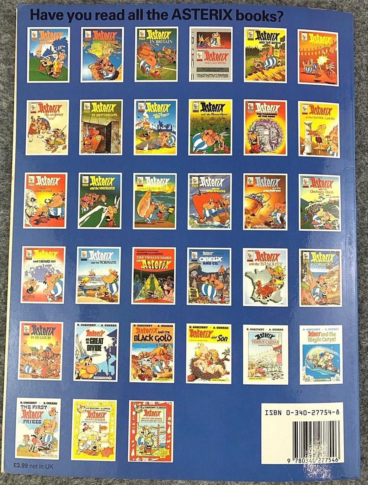 Asterix in Corsica - 1970/80s Hodder/Dargaud UK Edition Paperback Book Uderzo