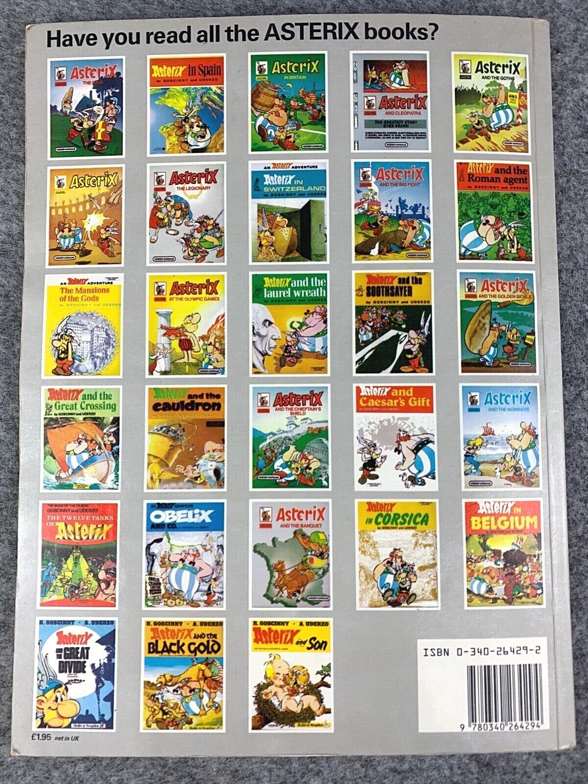 Asterix & the Banquet - 1970/80s Hodder/Dargaud UK Edition Paperback Book Uderzo