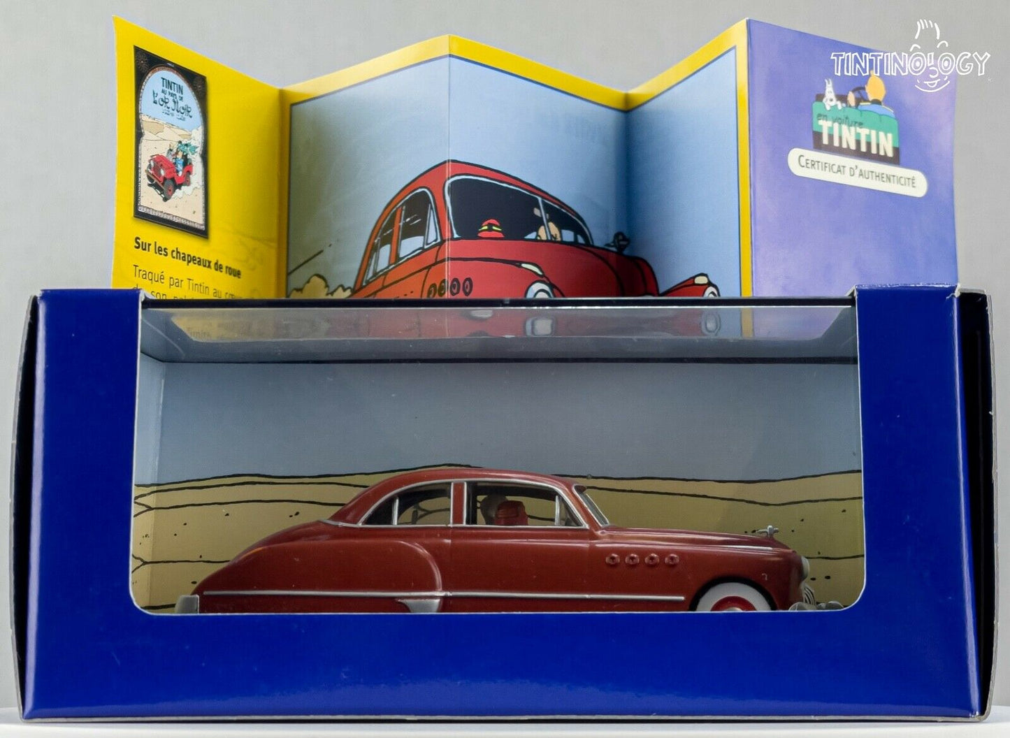 ATLAS TINTIN CAR # 10 Buick Roadmaster - Black Gold Herge model car 1/43 Scale