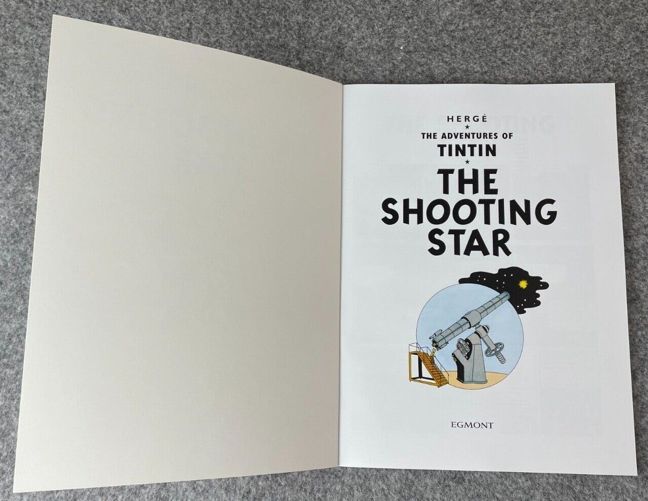 The Shooting Star Tintin Book Egmont UK Paperback Edition