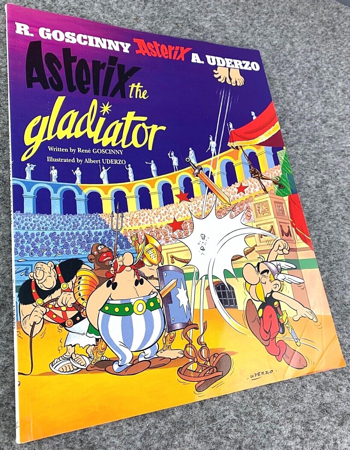 Asterix the Gladiator - 2000s Orion/Sphere UK Edition Paperback Book EO Uderzo