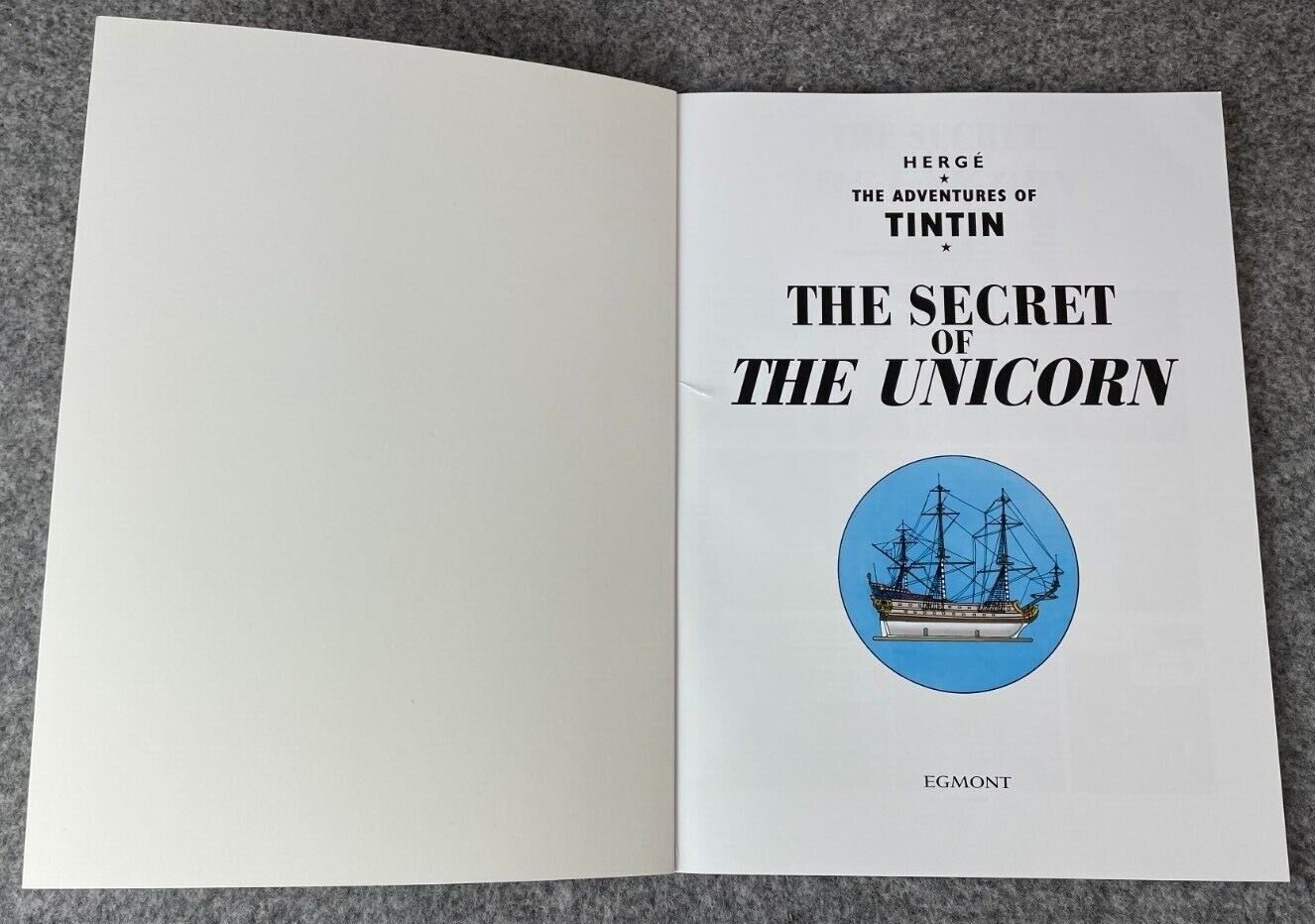 The Secret of the Unicorn Tintin Book Egmont UK Paperback Edition