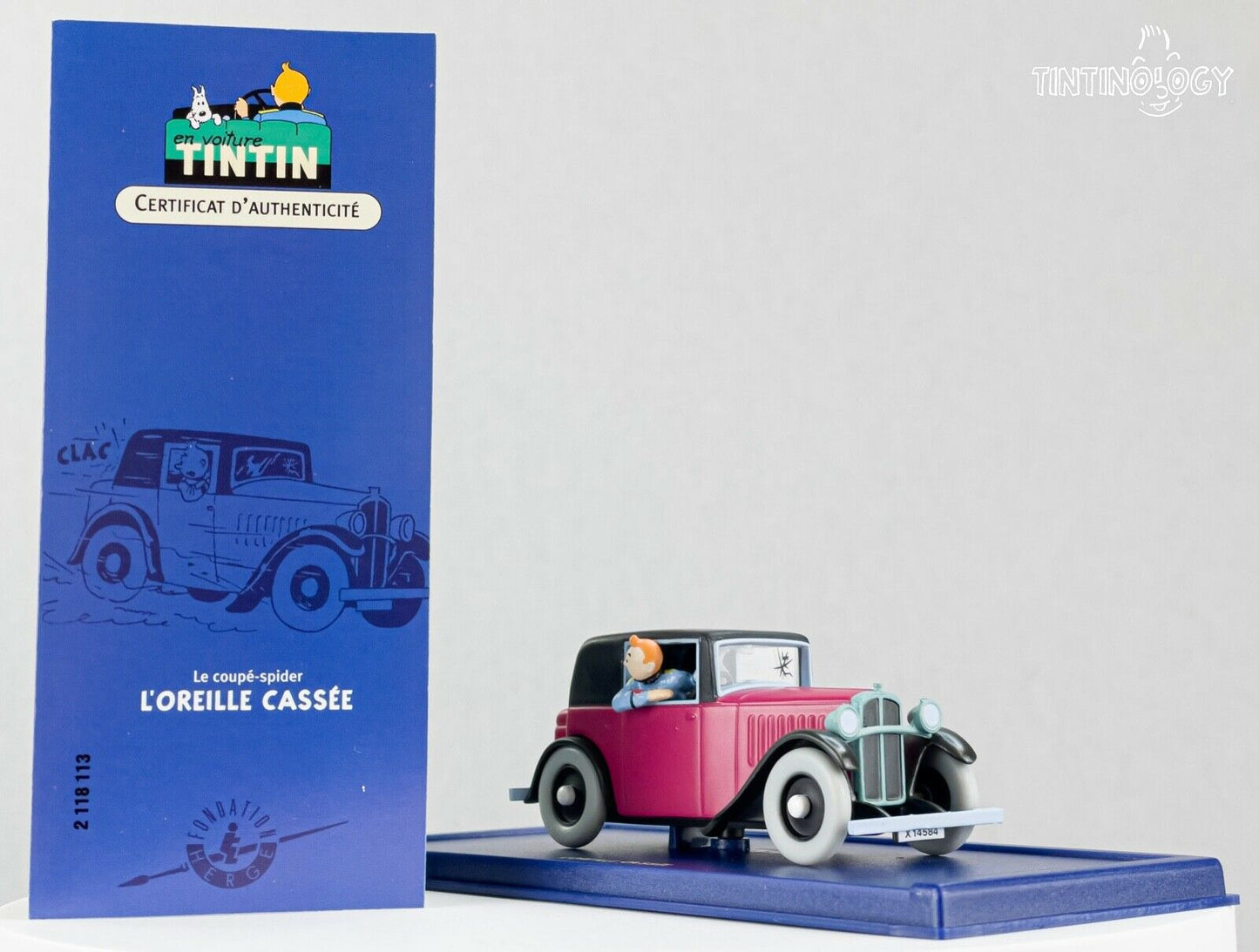 ATLAS TINTIN CAR # 13 Coupe Spider - Broken Ear Herge model 1/43 Scale voiture
