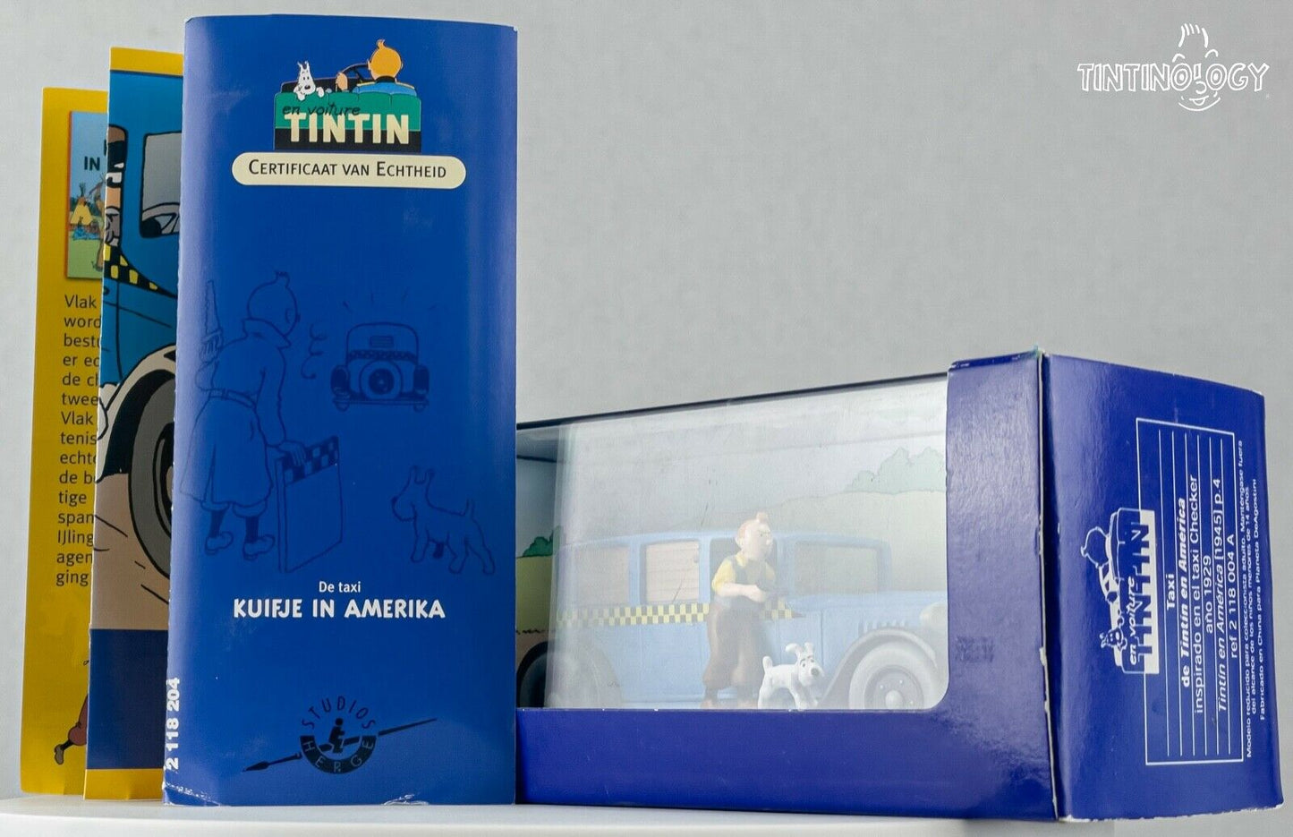 ATLAS TINTIN CAR # 4 Chequer Taxi - America Herge model 1/43 Scale Voiture