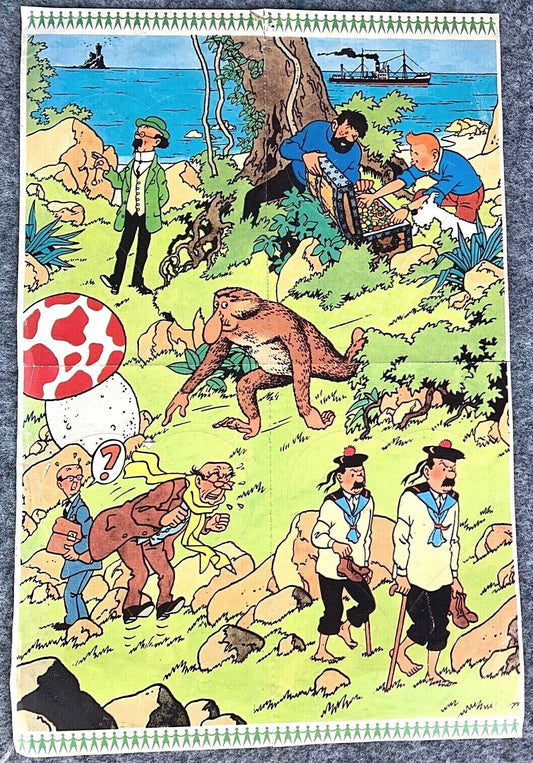 Vintage Tintin Adventures Lotto Stickers x4 1981 Autocallants Unused by Herge