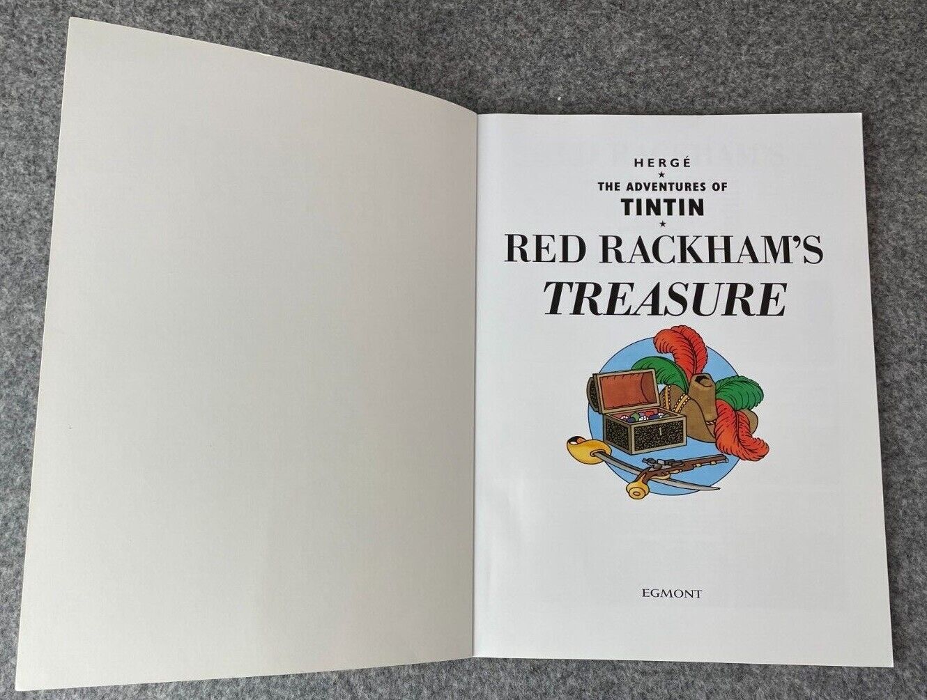 Red Rackham's Treasure Tintin Book Egmont UK Paperback Edition