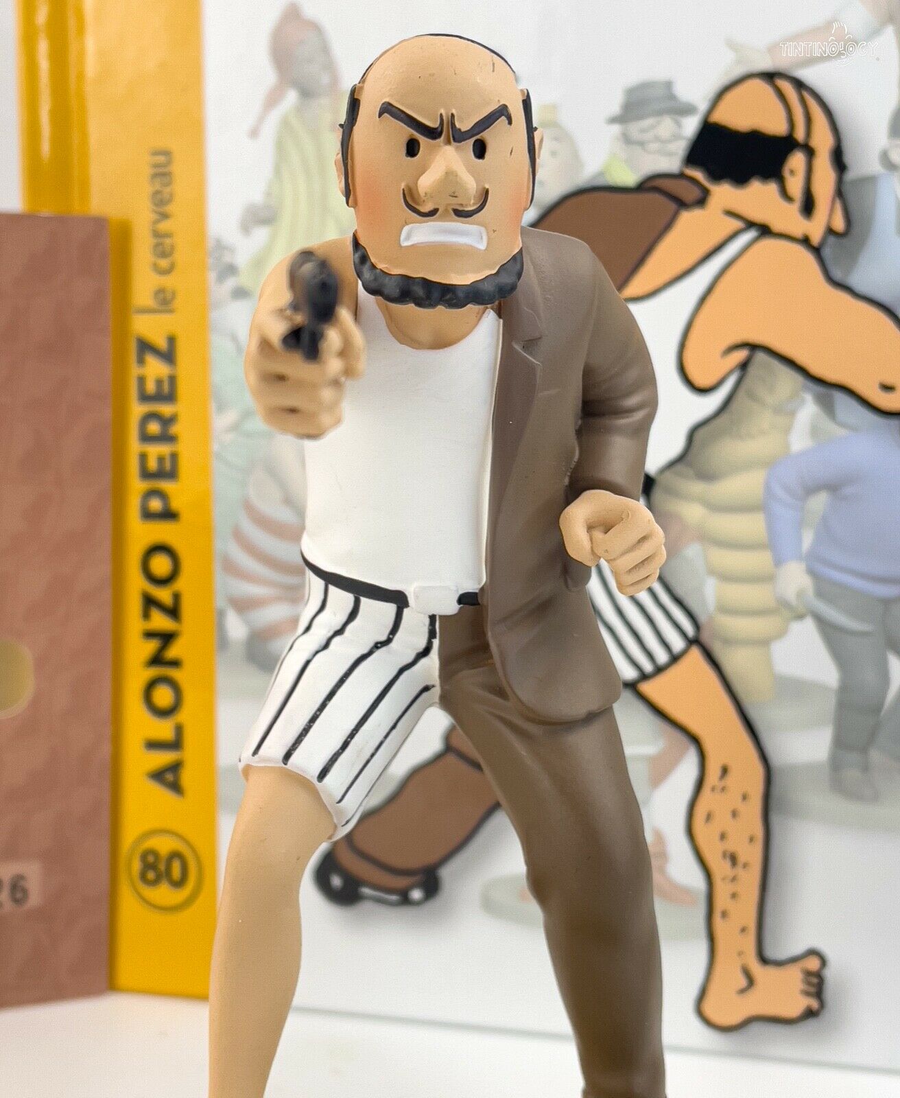 Tintin Figurines Officielle # 80 Alonzo Perez: Broken Ear Model ML resin Figure