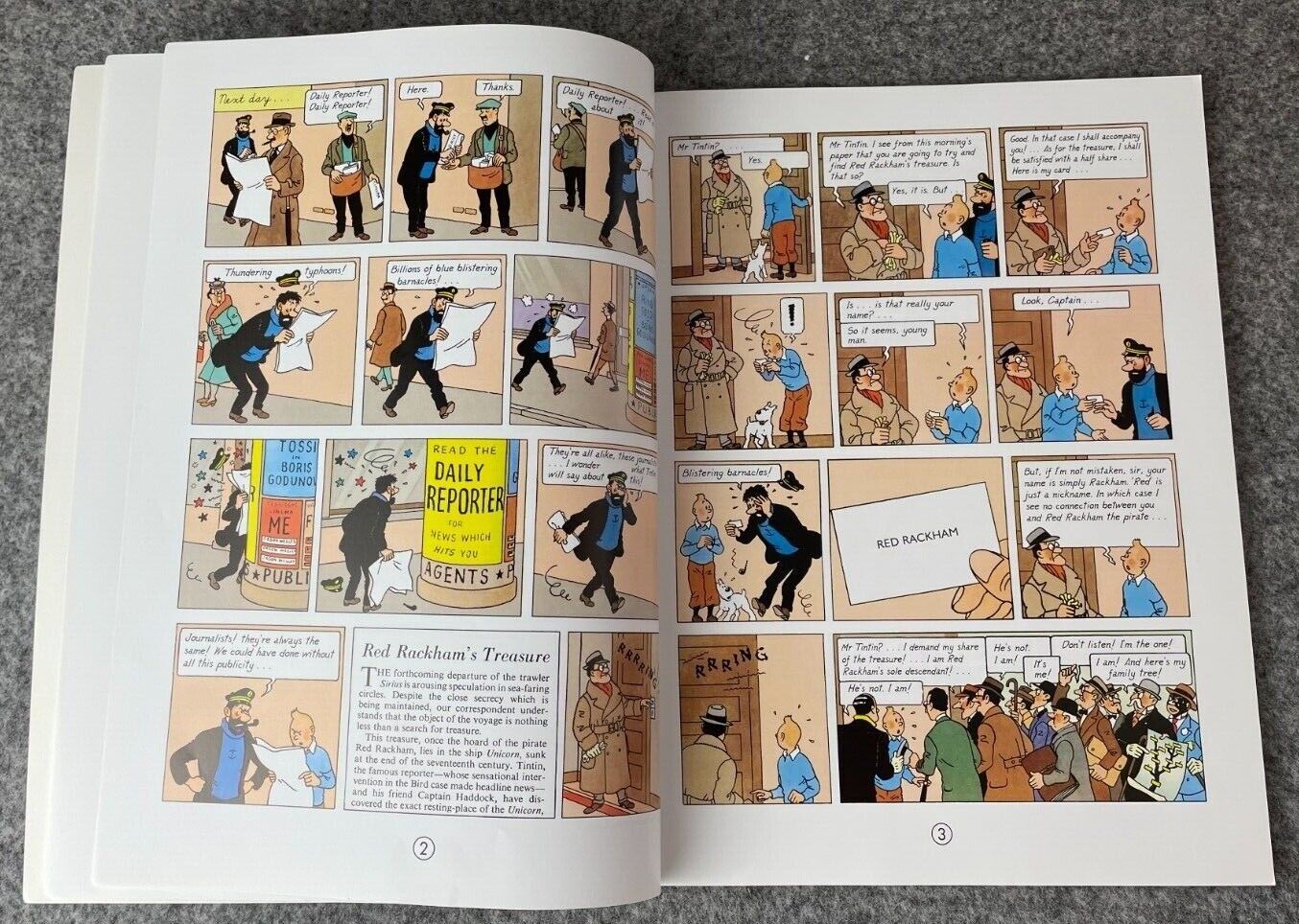 Red Rackham's Treasure Tintin Book Egmont UK Paperback Edition