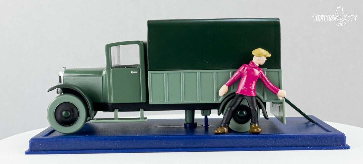 ATLAS TINTIN CAR # 53 Green Truck: Blue Lotus Herge model car 1/43 Scale Voiture