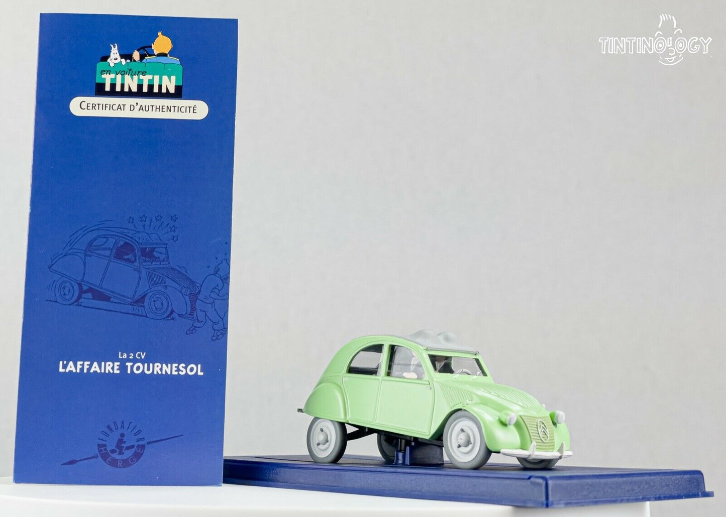ATLAS TINTIN CAR # 6 Citroen 2CV - Calculus Affair Herge model 1/43 Scale