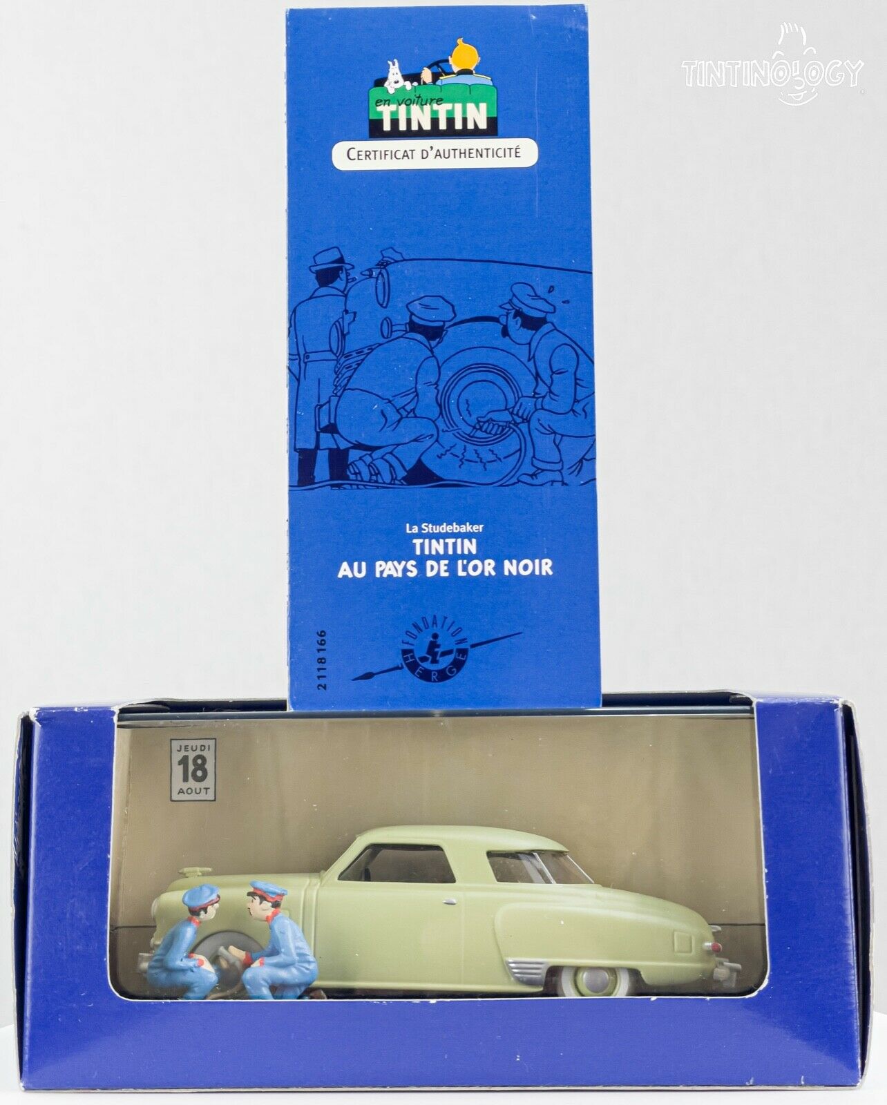 ATLAS TINTIN CAR # 66 Studebaker Commander - Black Gold Herge model car 1/43