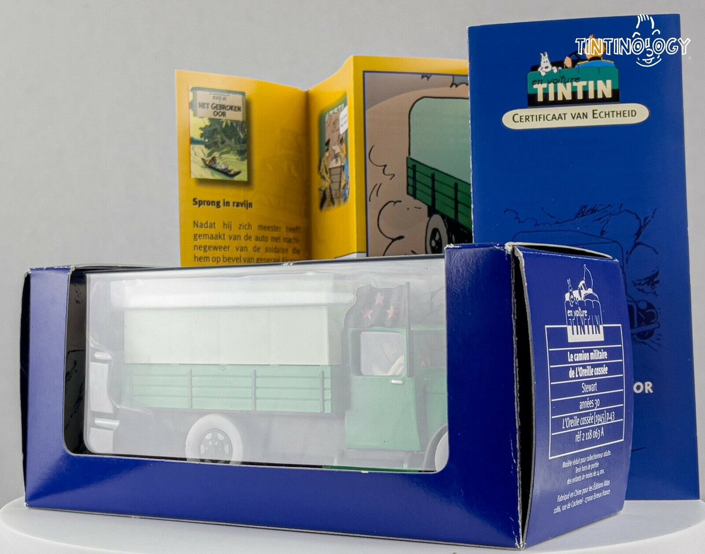 ATLAS TINTIN CAR # 63 Military Truck - Broken Ear Herge model car 1/43 Scale