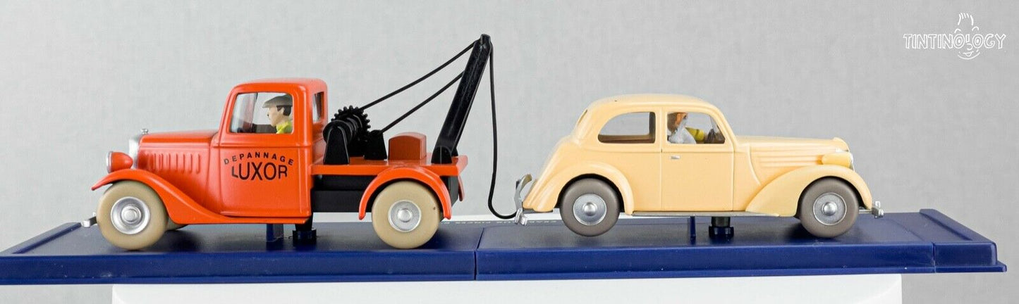 ATLAS TINTIN CAR #23 & 24 Towtruck Luxor & Car Golden Claws Herge model 1/43