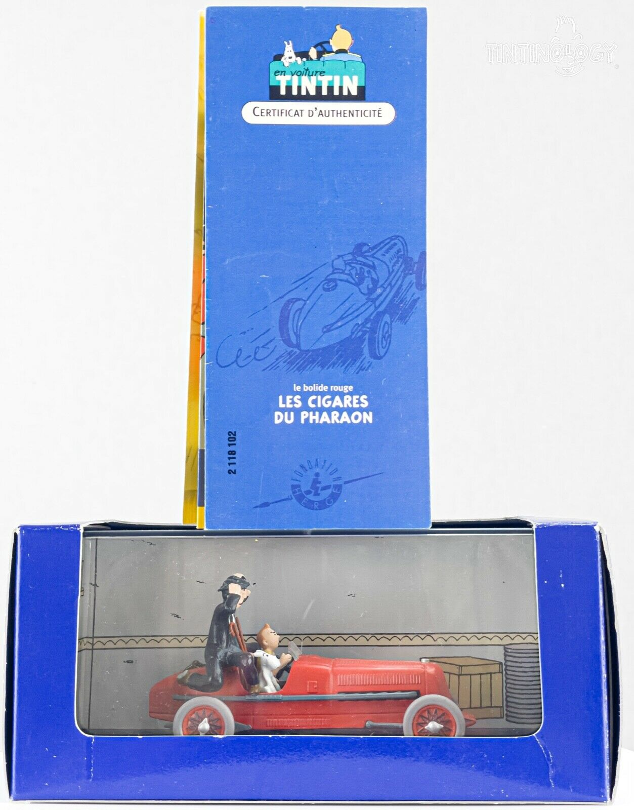 ATLAS TINTIN CAR # 2 Red Bolide - Cigars Pharaoh Herge model car 1/43 Scale