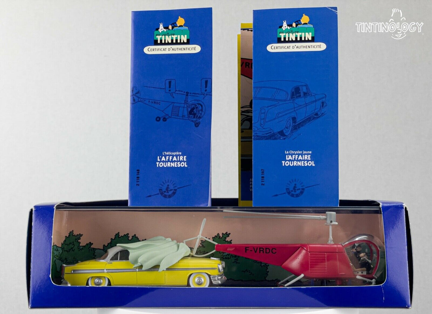 ATLAS TINTIN CAR #47 & 48 Chrysler & Helicopter Calculus Affair Herge 1/43 model