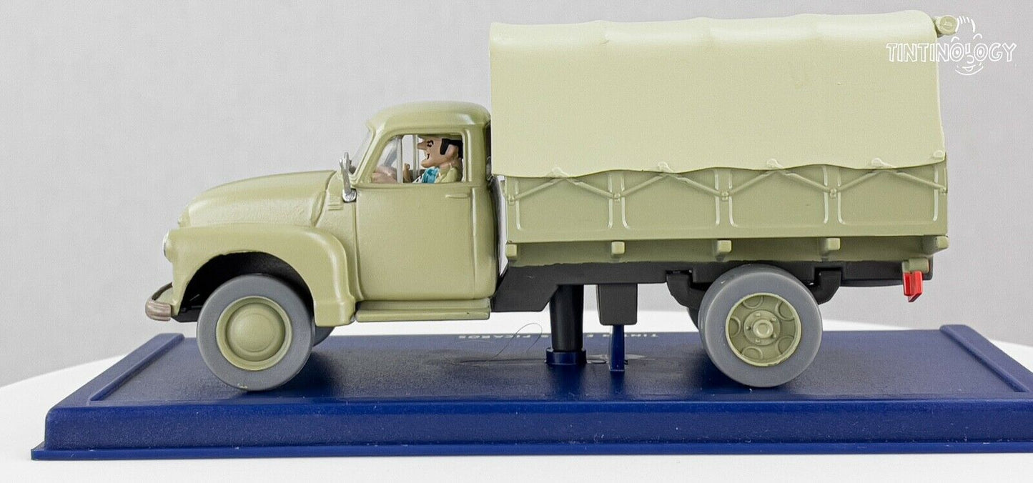 ATLAS TINTIN CAR # 62 Alcazar's Chevrolet Army Truck: Picaros Herge model 1/43
