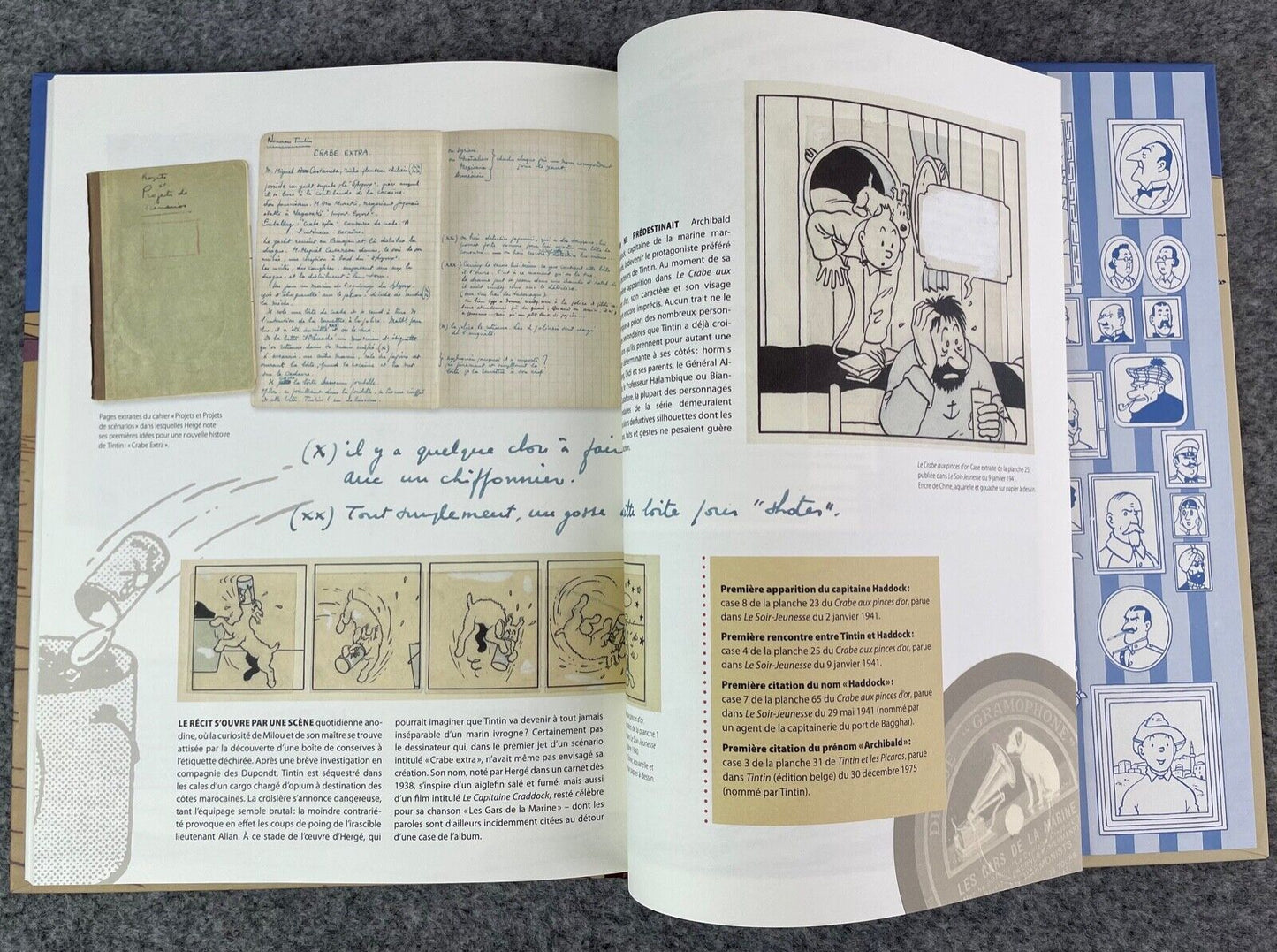 Crab Aux Pinces D' Or 80 Years Haddock Signed by Andy Serkis 1st Edition Tintin
