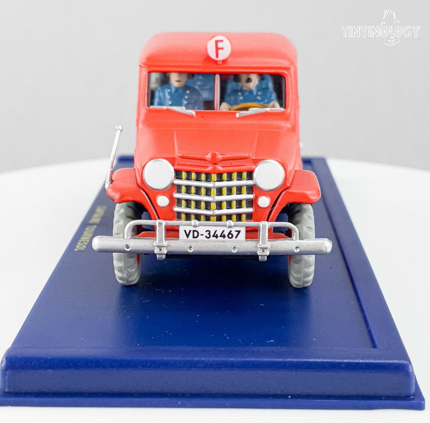 ATLAS TINTIN CAR # 57 Jeep Overland - Calculus Affair Herge model car 1/43 Scale